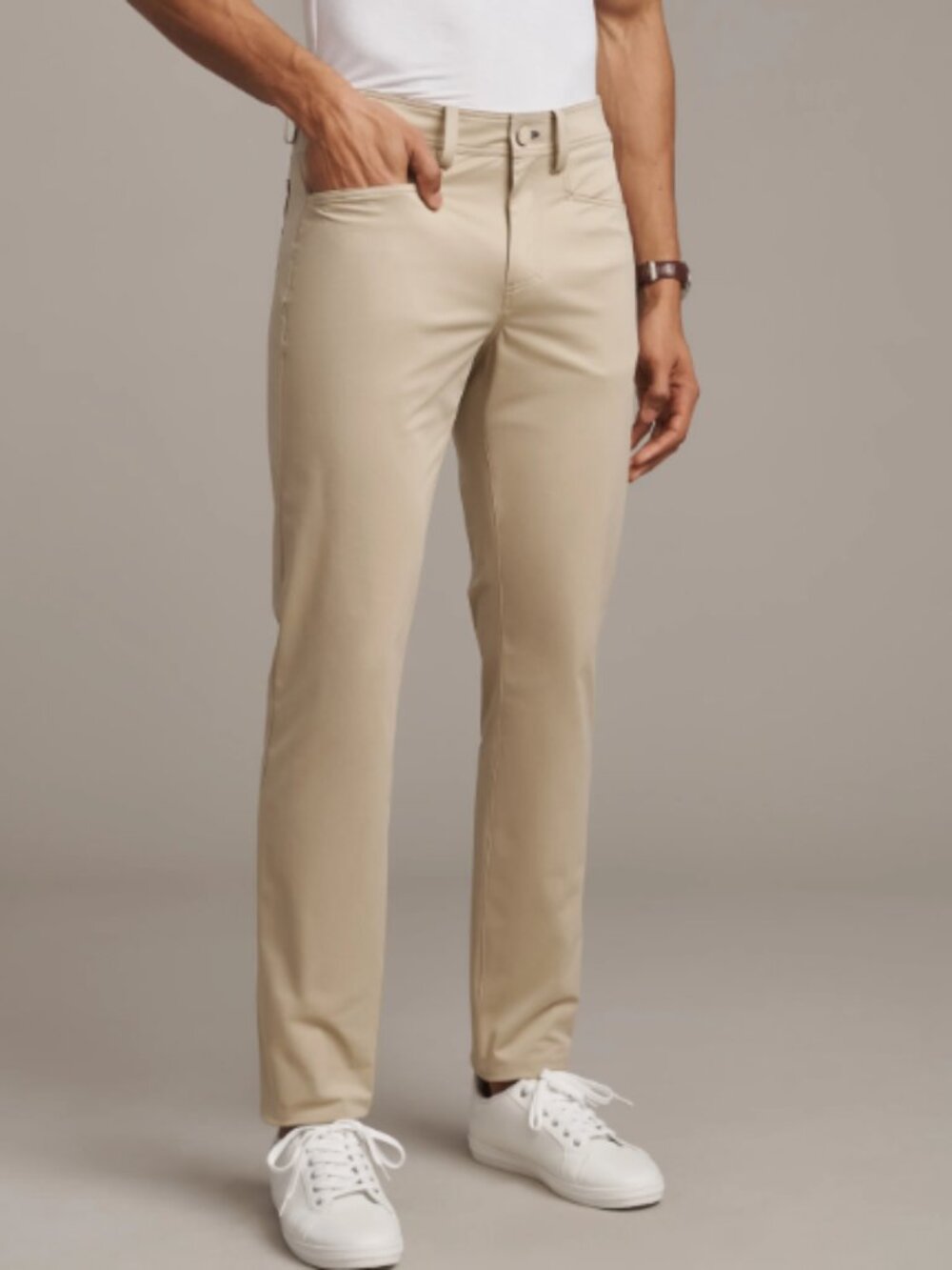 Rhone Commuter Flyweight Slim Straight Mens Pants - Stone - Size 32